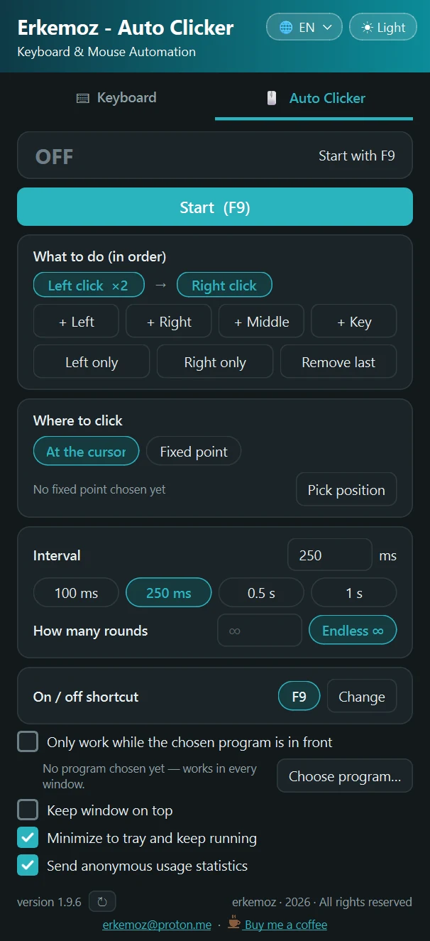 Erkemoz - Auto Clicker